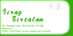 virag birtalan business card
